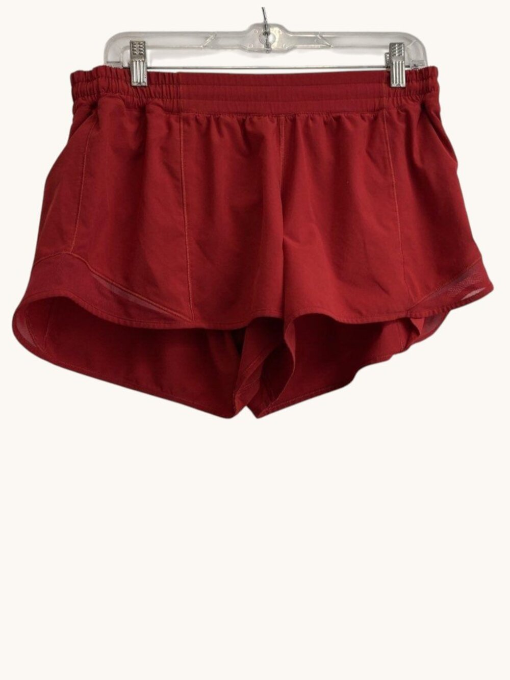 Lululemon Hotty Hot Short II Long 4” Dark Red Size 12 Running Athleisure - Picture 3 of 6